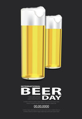 Poster International Beer day Template Design Vector Illustration