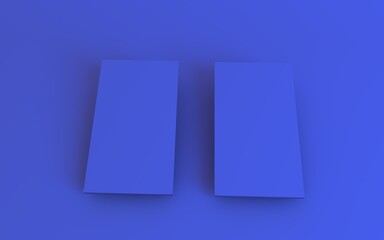 Stack of blank business cards mockup .3D illustration.Business card mock ups isolated