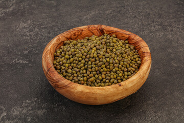 Vegetarian cuisine - dry green lentil