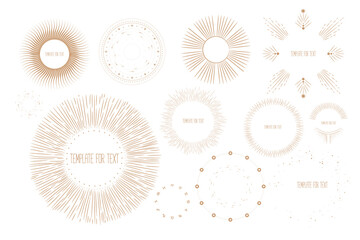 Vector illustration set of moon phases. Different stages of moonlight activity in vintage engraving style. Zodiac Signs © chikovnaya