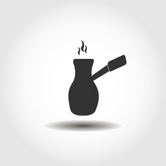 Turkish coffee isolated vector icon. drink design element