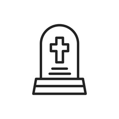 Fototapeta premium Cemetery color line icon. Isolated vector element.