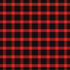 Christmas and new year tartan plaid. Scottish pattern in red and black cage. Scottish cage. Traditional Scottish checkered background. Seamless fabric texture. Vector illustration