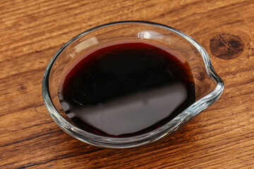 Asian soya sauce in the bowl