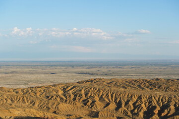 Almaty, Kazakhstan - 06.24.2013 : Sandy and rocky territory of the Altyn Emel National Park.