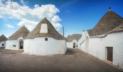 Trulli of Alberobello typical homes. Apulia, Italy.