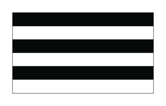 Vector illustration of flat Straight heterosexual pride flag on white background: black and white horizontal equal lines. Straight heterosexual community symbol.