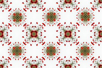 Red poppies flowers. Spring digital background