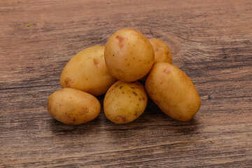 Raw baby young potato heap