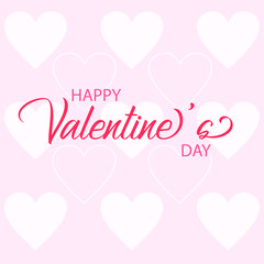 Happy Valentine's Day. Romantic greeting love card.
Vector design with hearts.