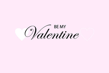 Fototapeta na wymiar Happy Valentine's Day. Romantic greeting love card. Vector design with hearts.