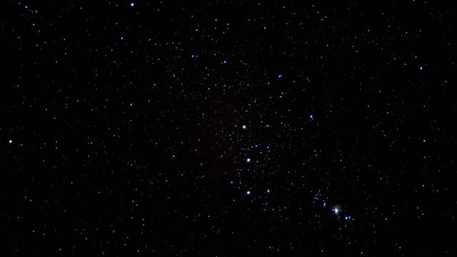 Rotating shot of the constellation of Orion