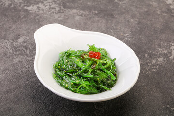 Asian traditional chukka salad in the bowl