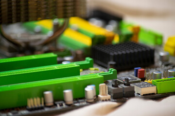 Computer parts. motherboard.
