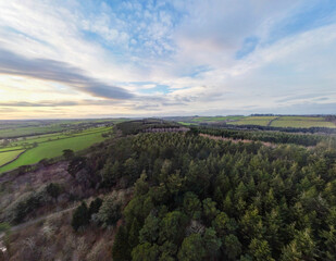 Naklejka premium ladock wood in cornwall England uk aerial drone photograph