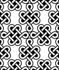 Irish Celtic vector seamless pattern set, knots and braids repetitve design from Ireland
