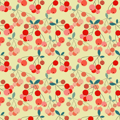 Berrys vector ilustration seamless pattern.Great for wrapping paper,scrapbooking,textile,fabric print.eps10.