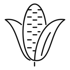 Farm corn icon. Outline farm corn vector icon for web design isolated on white background