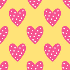 vector seamless pattern with hearts