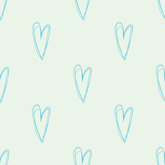 vector seamless pattern with hearts