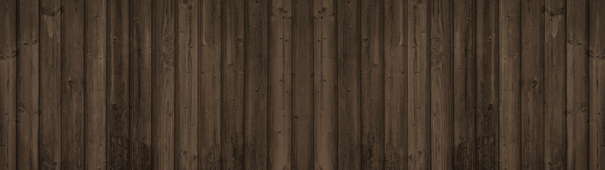 Obraz premium old brown rustic dark wooden texture - wood background panorama long banner