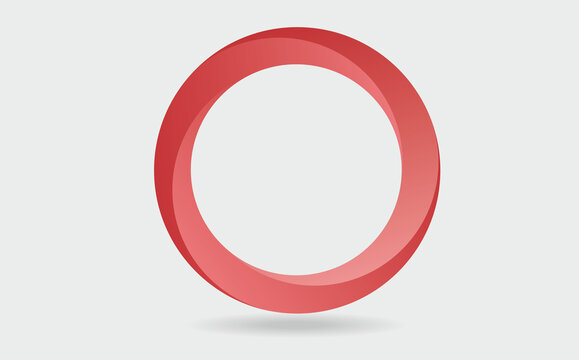 Circular red design element. Vector illustration. EPS10.