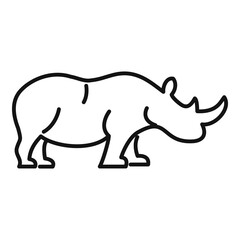 Rhino africa icon. Outline rhino africa vector icon for web design isolated on white background