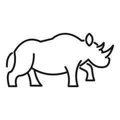 Obraz na płótnie Canvas Rhino wild icon. Outline rhino wild vector icon for web design isolated on white background