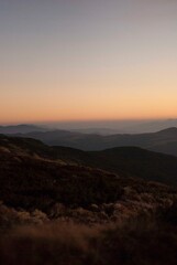sunset over the mountains