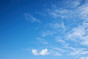 Naklejka na ściany i meble Beautiful blue sky with light clouds.