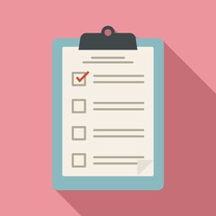 Sociology clipboard icon. Flat illustration of sociology clipboard vector icon for web design