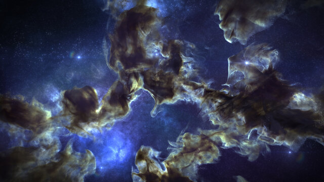 Cosmos Background with Colorful Nebula Clouds and Stars. Galaxy Astronomy image Showing an Interstellar Celestial View of Outer Space beyond the Milky Way.