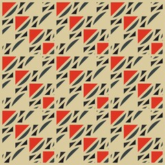 Fototapeta premium Beautiful of Colorful Triangle Repeated, Abstract, Illustrator Pattern Wallpaper. Image for Printing on Paper, Wallpaper or Background, Covers, Fabrics