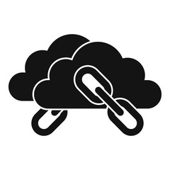 Cloud backlink strategy icon. Simple illustration of cloud backlink strategy vector icon for web design isolated on white background