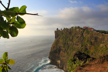 bali cliffs with waves crashing