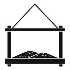 Grains bird feeders icon. Simple illustration of grains bird feeders vector icon for web design isolated on white background