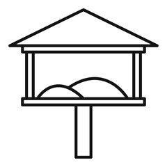 Cover bird feeders icon. Outline cover bird feeders vector icon for web design isolated on white background