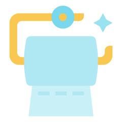 Toilet paper icon for webpage, application, card, printing, social media, posts etc.