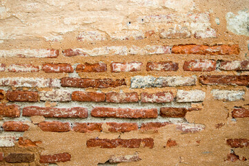 textura pared de adobe y ladrillo rojo