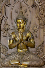 Wat Pa Phu Kon, a Buddhist sanctuary in the middle of nature, Na Yung District, Udon Thani Province is a Thai temple with a large marble Buddha © Anupong