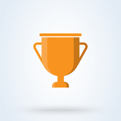 Blank Bronze Champion Cup Icon Close Up Isolated on White Background. Design Template of Championship Trophy. Sport Tournament Award, Bronze Winner Cup and Victory Concept.