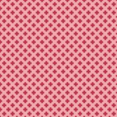 seamless cross pattern. repeated pink plus signs. surface design with polygons.