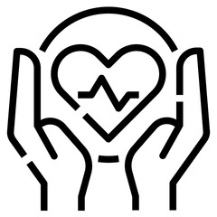 Hands icon for webpage, application, card, printing, social media, posts etc.