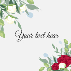 Spring Festive flowers design, decorations, paper cut style banner with flower Background