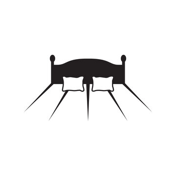 recommend clip art: Bed logo icon design template
