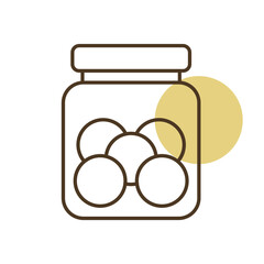 Cookie jar vector icon. Kitchen appliance