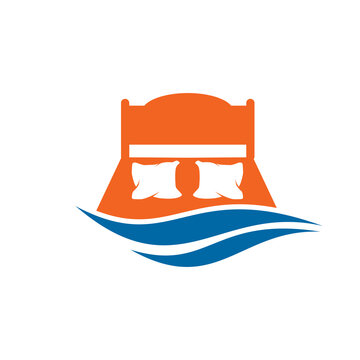 recommend clip art: Bed logo icon design template