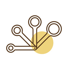 Measuring spoons vector icon. Kitchen appliance