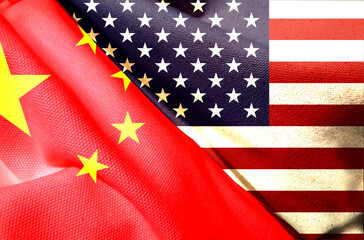 It combines the Chinese flag and the American flag, and tells the concept of communication and...
