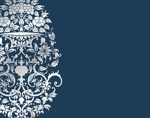 wedding card design, paisley floral pattern , India	